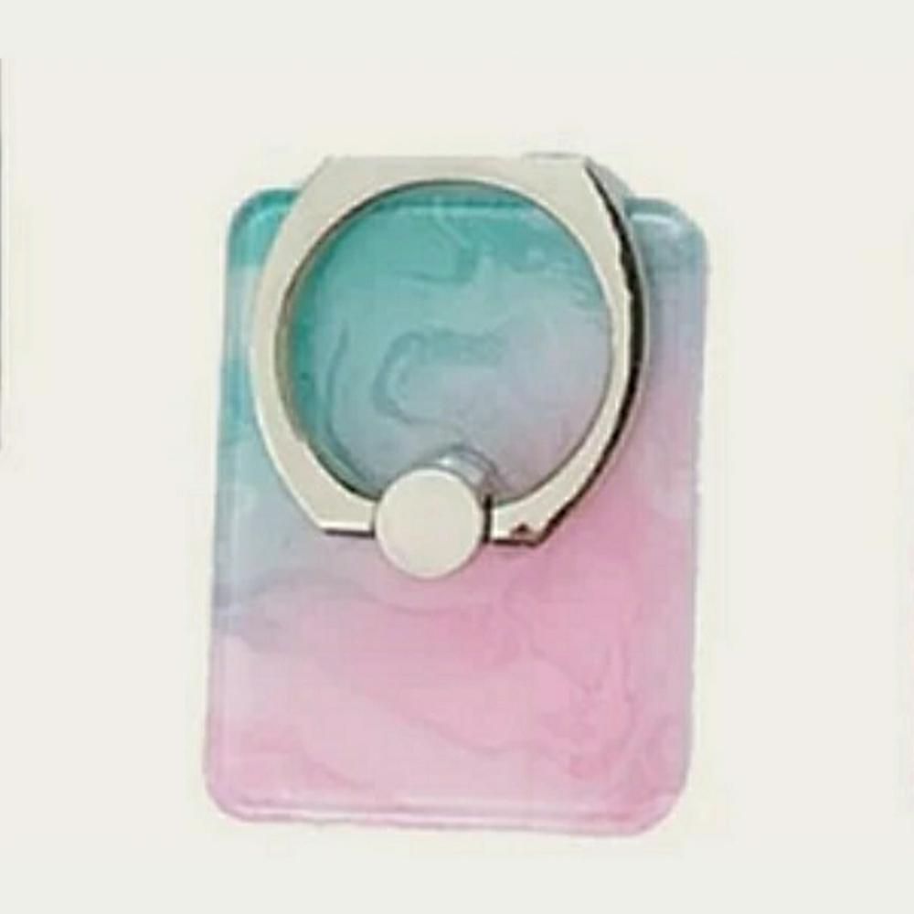 Blue & Pink Marble Phone Ring Holder